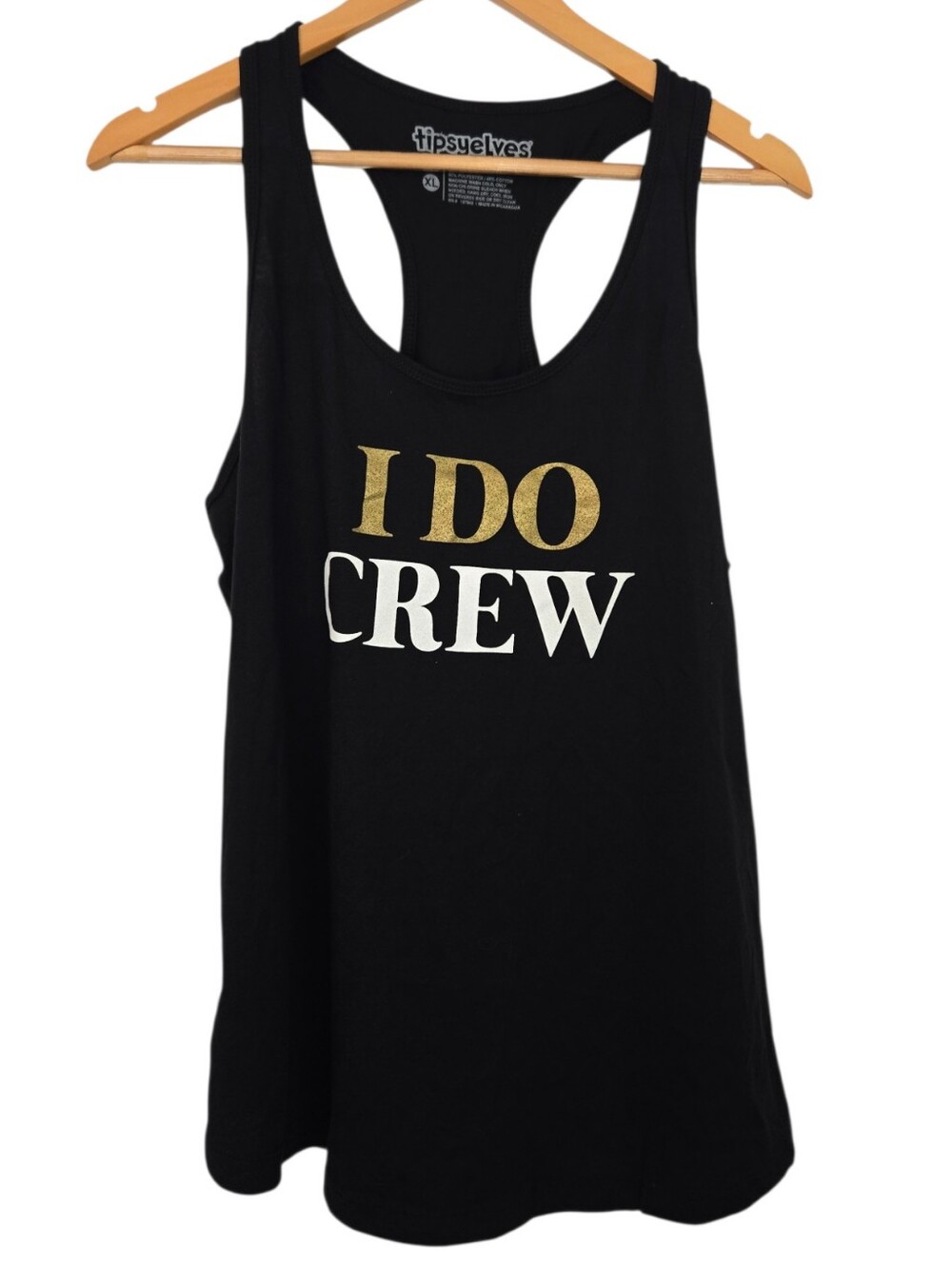 🥂 Tipsy Elves “I DO CREW” Racerback Tank Top — XL — NWT